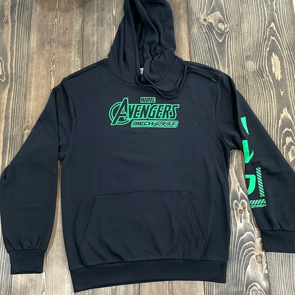 Marvel Other - 🌟Host Pick🌟Black Marvel Avengers Mech Strike Hoodie